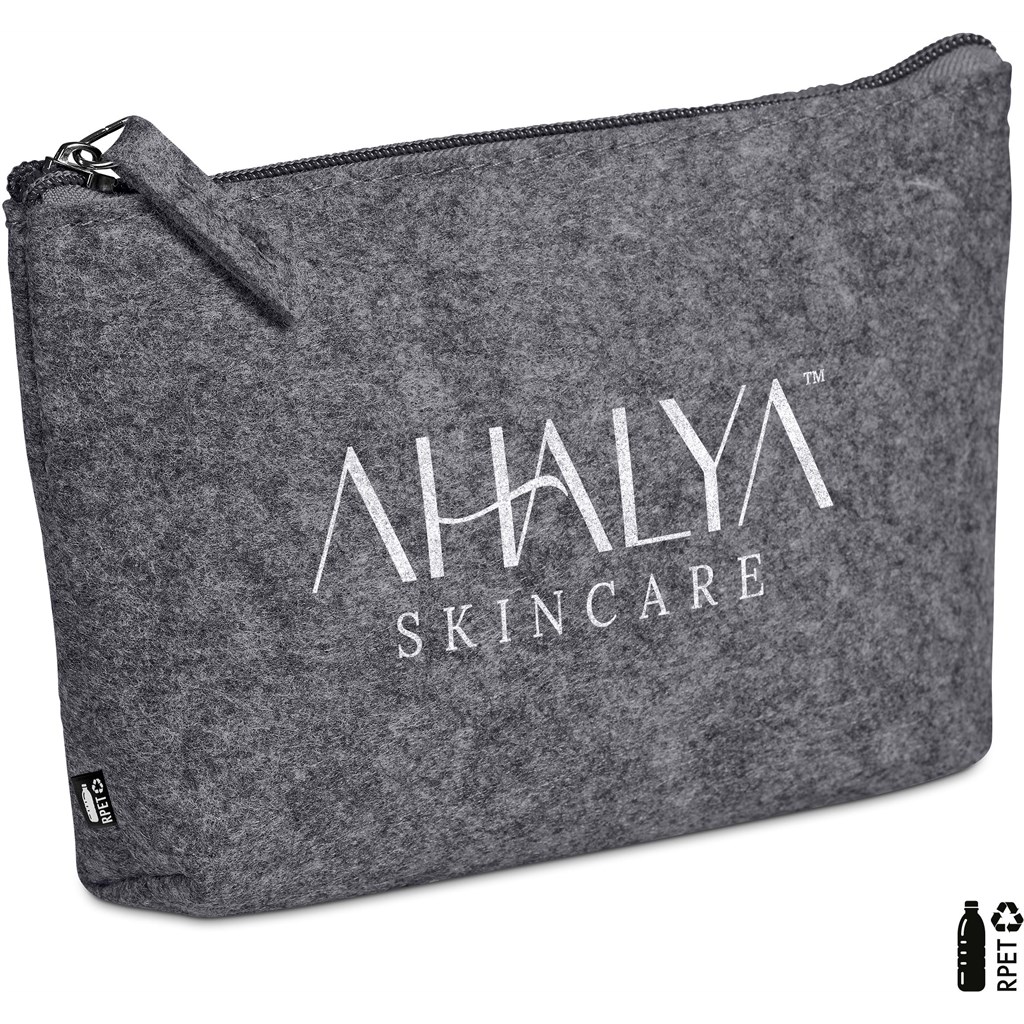 Okiyo Kesho Recycled PET Felt Accessory Bag - GREY