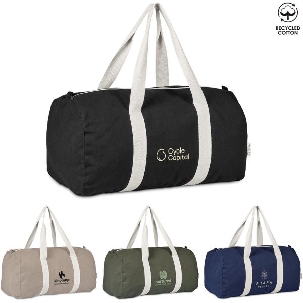 Okiyo Supotsu Recycled Canvas Sports Bag - STONE