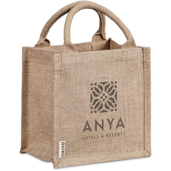 Okiyo Miyag Mini Jute Gift Bag - NATURAL