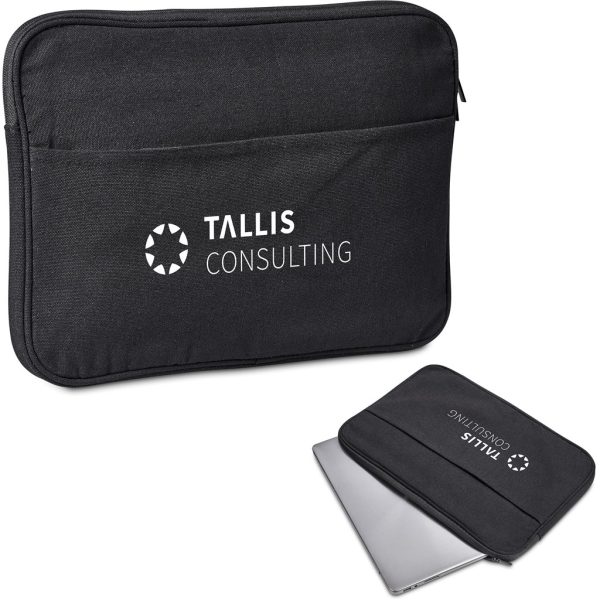 Okiyo Suri Recycled Cotton Laptop Sleeve - BLACK
