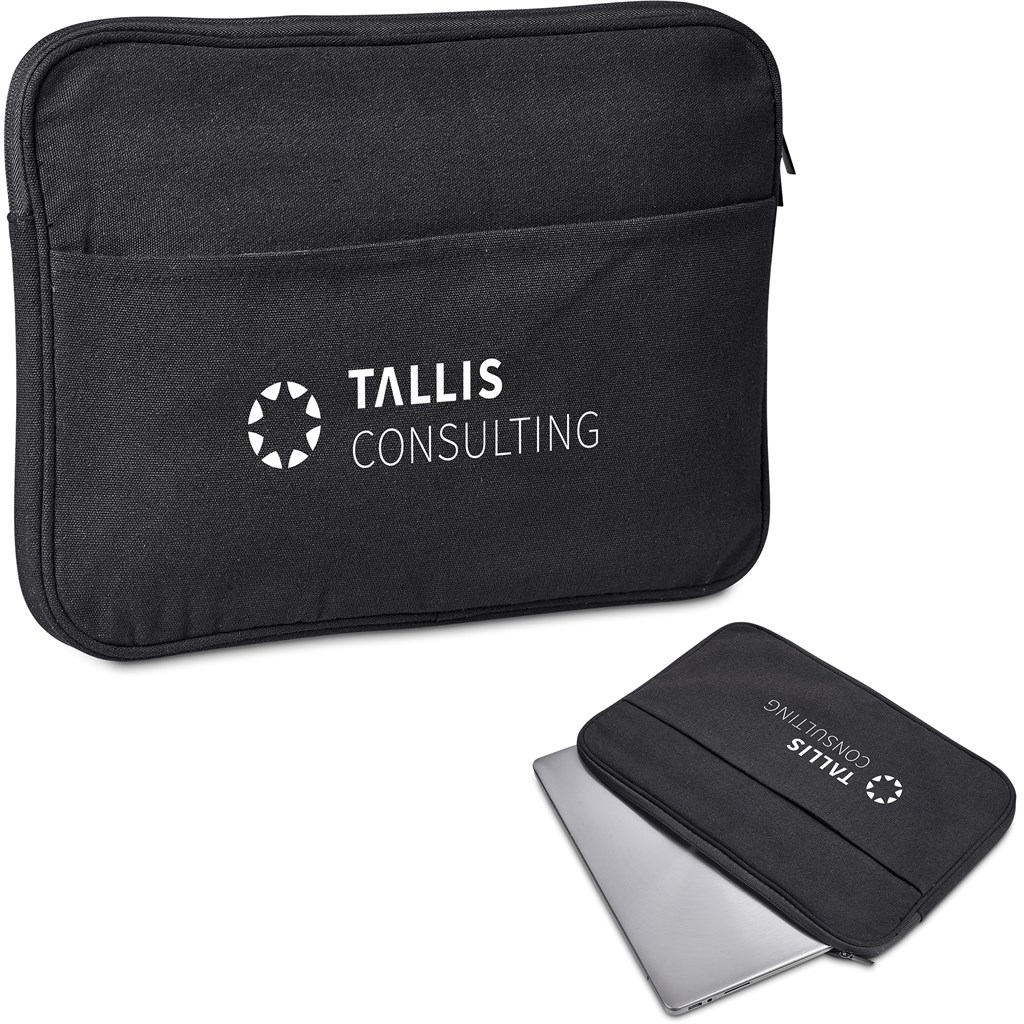 Okiyo Suri Recycled Cotton Laptop Sleeve - BLACK