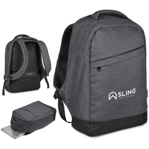 Swiss Cougar Munich Anti-Theft Laptop Backpack - DARK GREY