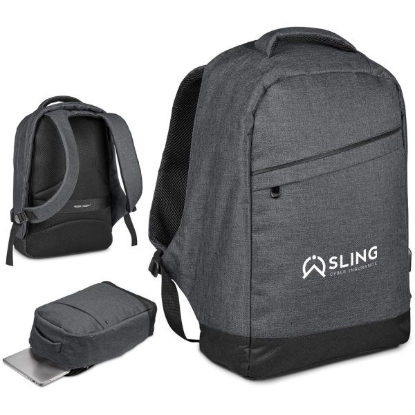 Swiss Cougar Munich Anti-Theft Laptop Backpack - DARK GREY