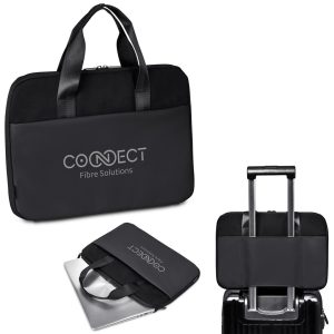 Serendipio Commute Cotton Canvas Laptop Bag - BLACK