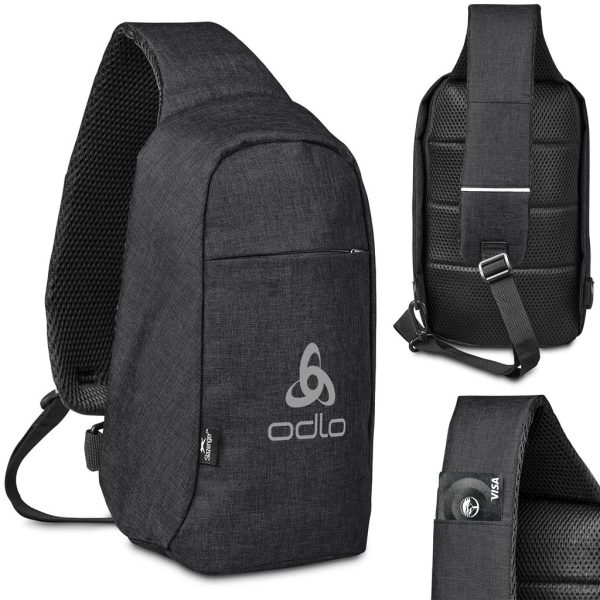Slazenger Turfmoor Anti-Theft Crossbody Sling Bag - DARK GREY