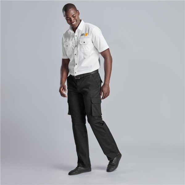 Mens Cargo Zip Off Pants - BLACK / 32