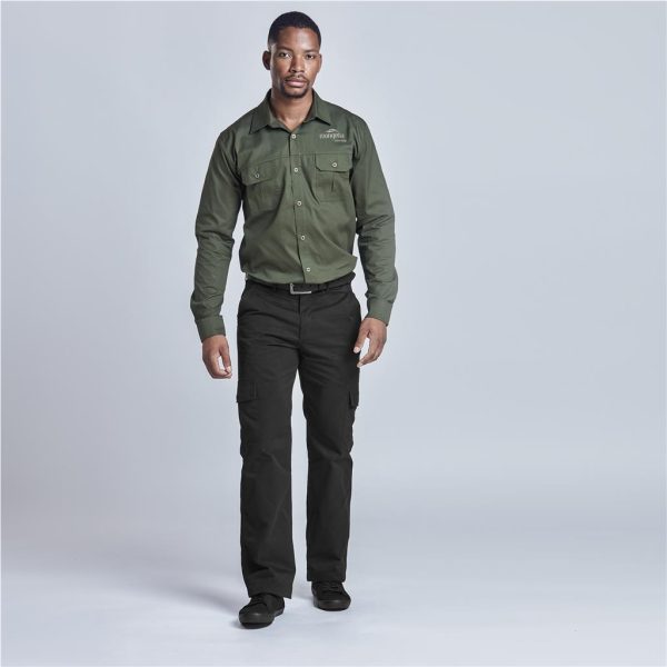 Mens Cargo Pants - BLACK / 32