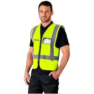Direction En4 Hi-Viz Reflective Full Zip Vest - LIME / 2XL