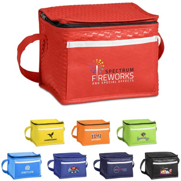 Altitude Brighton Non-Woven 6-Can Cooler - RED