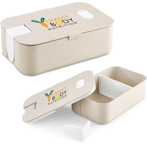 Okiyo Machi Wheat Straw Lunch Box - SOLID WHITE