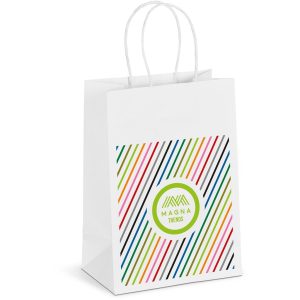 Altitude Animated Digital Print Mini Paper Gift Bag 200gsm - SOLID WHITE