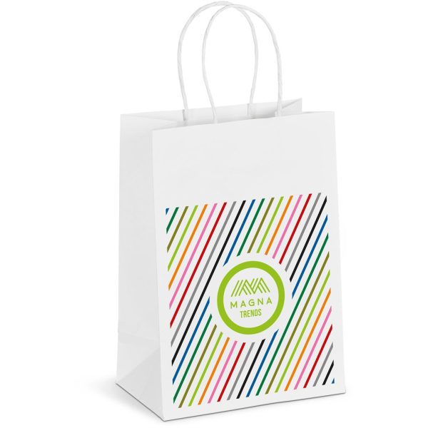 Altitude Animated Digital Print Mini Paper Gift Bag 200gsm - SOLID WHITE