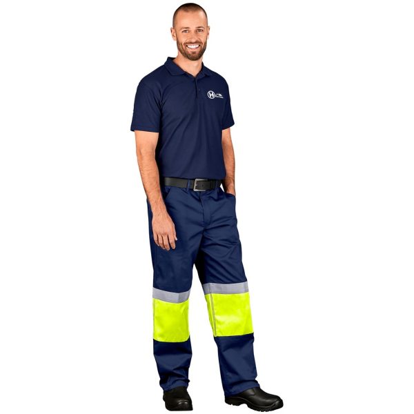 Traffic Premium Two-Tone Hi-Viz Reflective Pants - ORANGE / 30