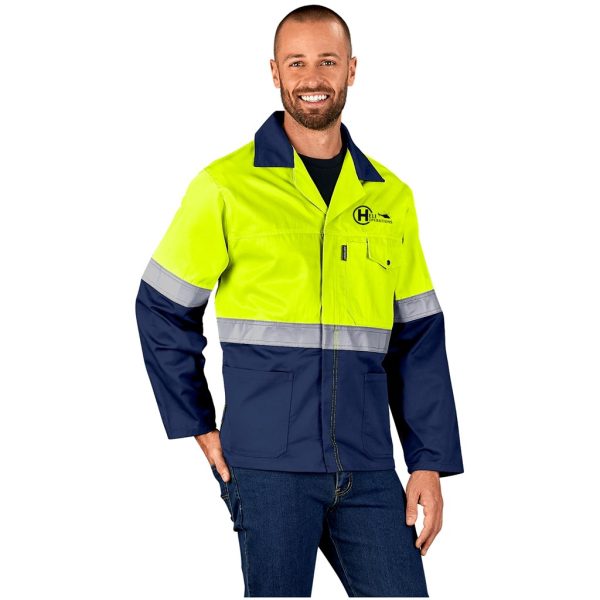 Traffic Premium Two-Tone Hi-Viz Reflective Jacket - ORANGE / S