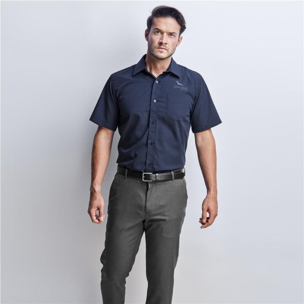 Mens Short Sleeve Kensington Shirt - BLACK / S