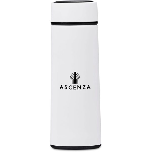 Altitude Tiesto Glass & Plastic Double-Wall Water Bottle - 400ml - SOLID WHITE