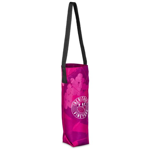 Hoppla Cellaro Polyester Wine Bottle Gift Bag - RED
