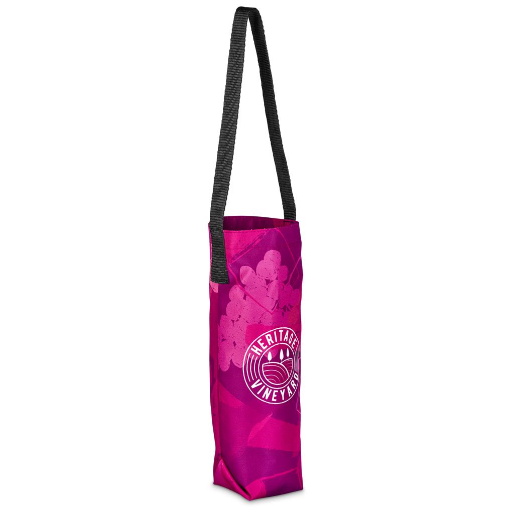 Hoppla Cellaro Polyester Wine Bottle Gift Bag - GREY