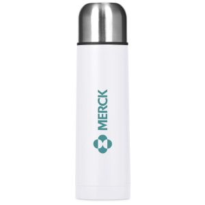 Altitude Alpaca Stainless Steel Vacuum Flask – 500ml - Solid White - SOLID WHITE