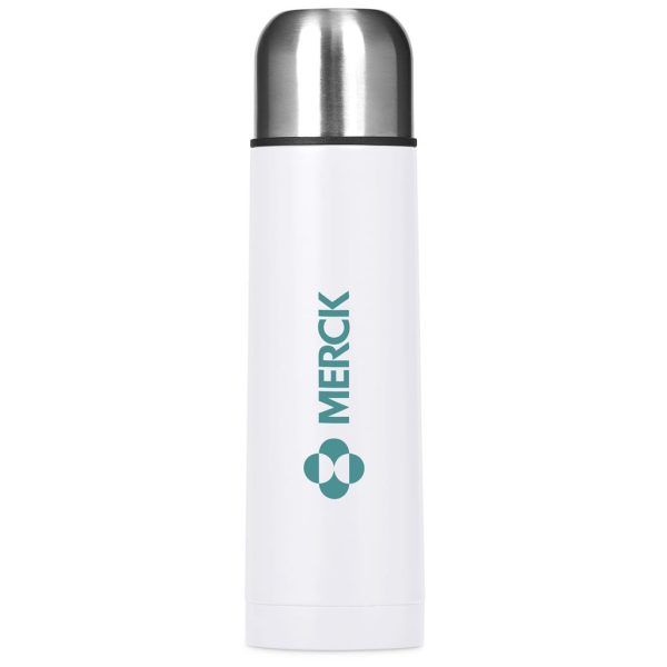 Altitude Alpaca Stainless Steel Vacuum Flask – 500ml - Solid White - SOLID WHITE
