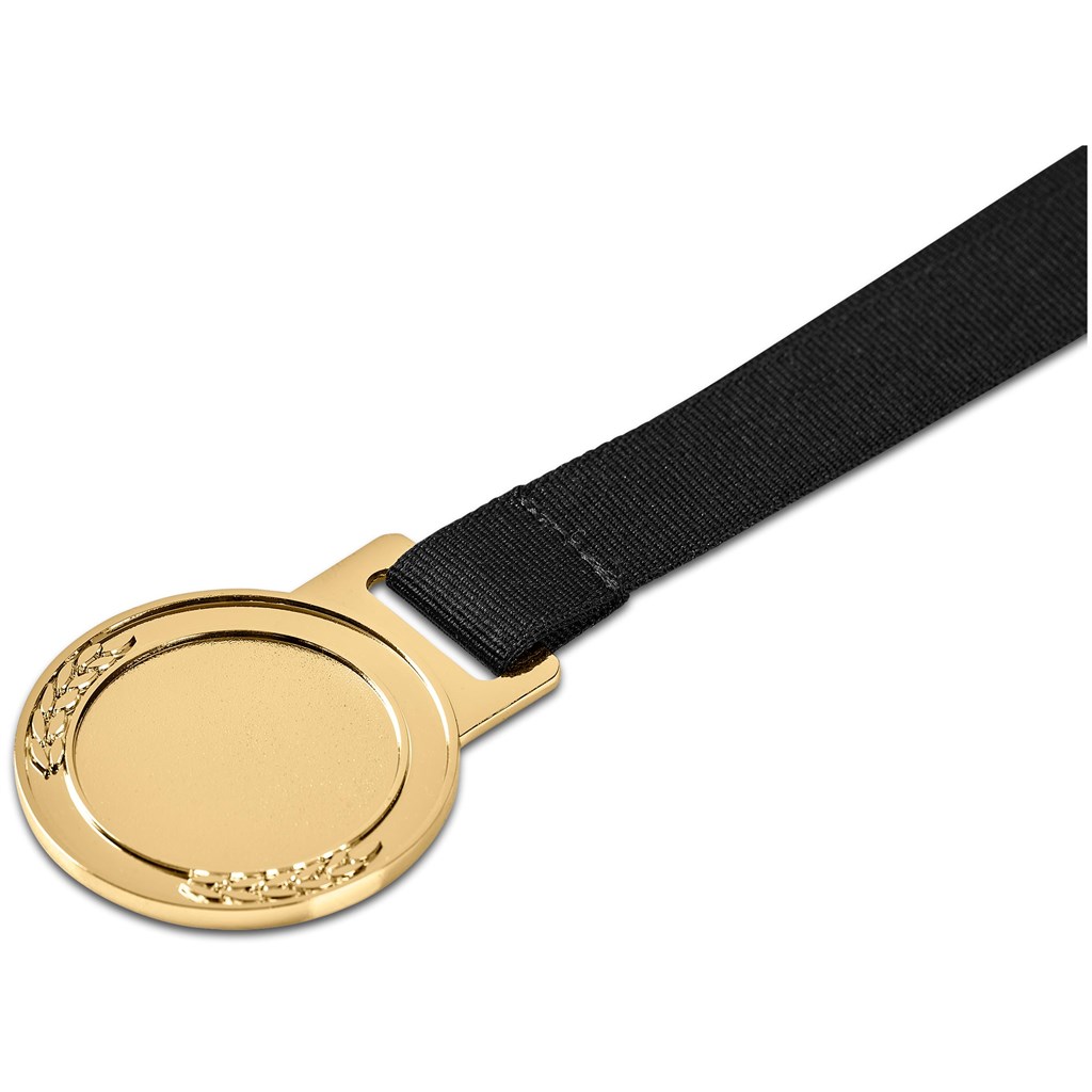 Altitude Achiever Medal With Black Petersham Lanyard - GOLD - Image 4