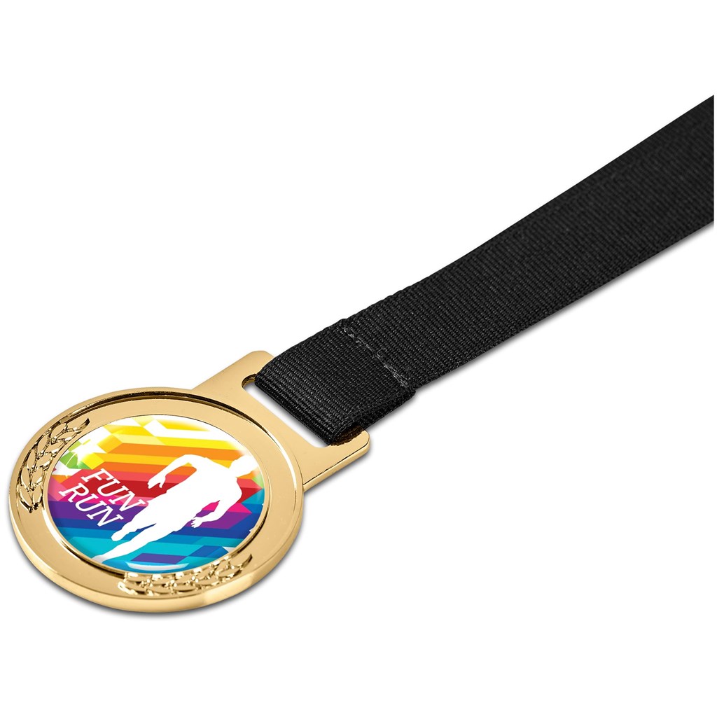 Altitude Achiever Medal With Black Petersham Lanyard - GOLD - Image 11
