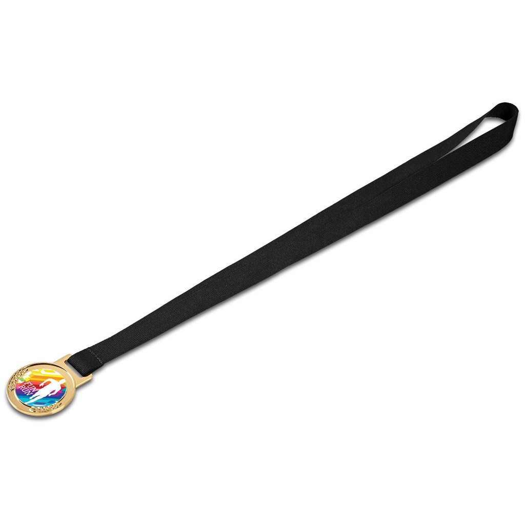 Altitude Achiever Medal With Black Petersham Lanyard - GOLD - Image 2