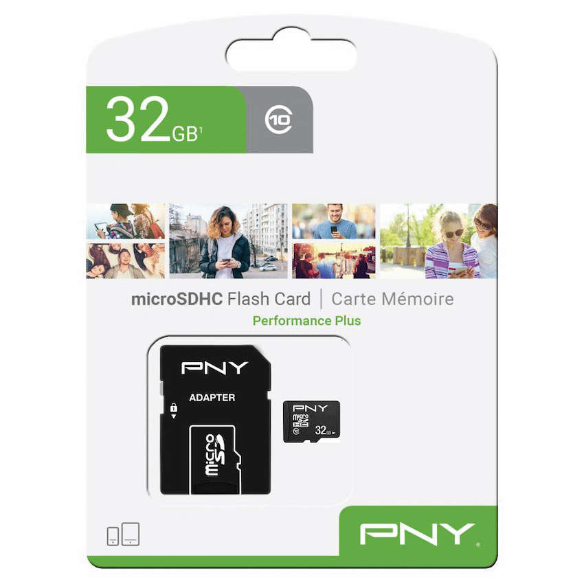PNY 32GB microSDHC UHS-I Class 10 Memory Card (100MB/s Read)