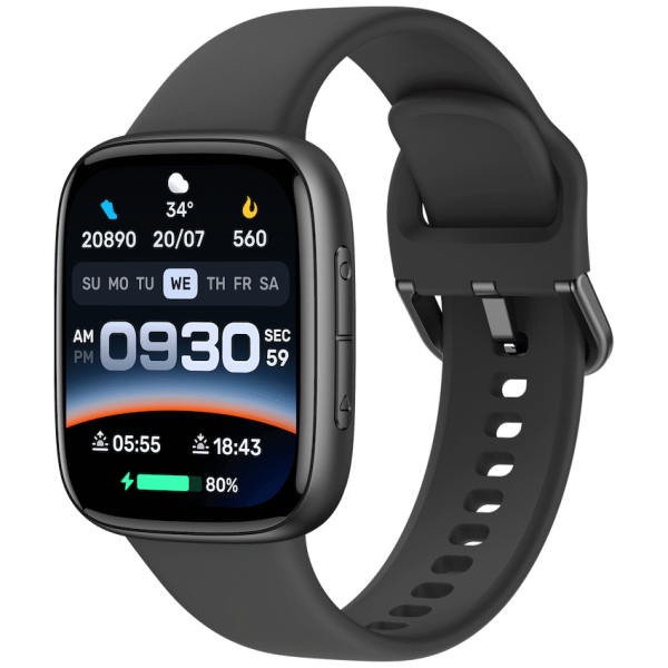 VolkanoX Solaris Series Fitness Smartwatch - Black