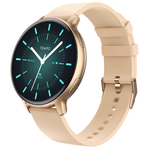 Tempo Pulse Round Smart Watch Nude