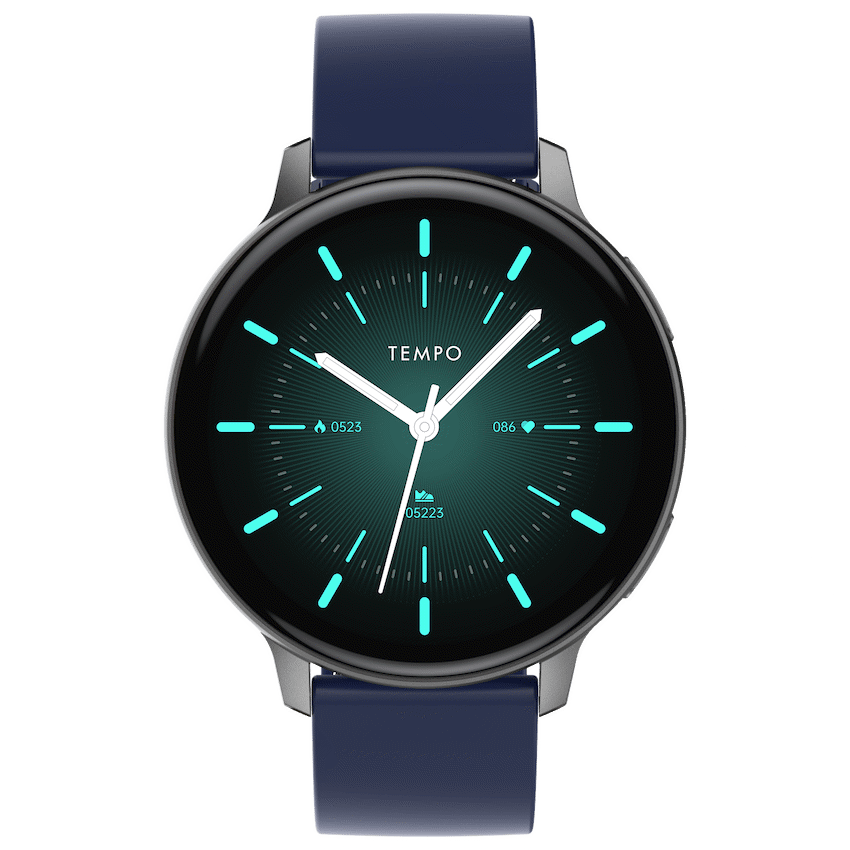 Tempo Pulse Round Smart Watch Black&Blue - Image 2
