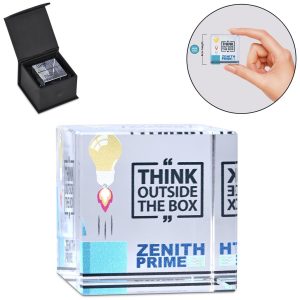 Altitude Crystal Cube Mini Award - TRANSPARENT